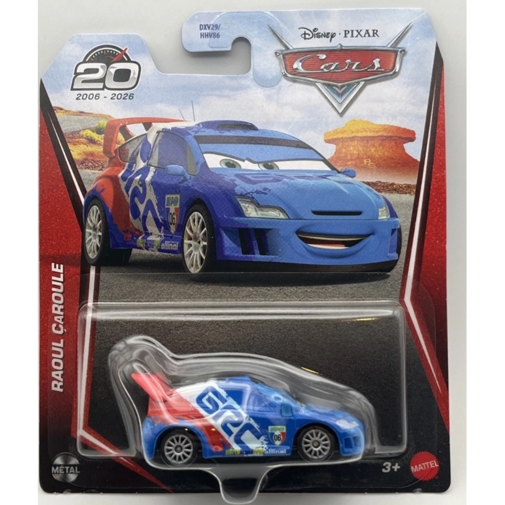 Disney Pixar Cars Raoul CaRoule 20th Anniversary Die-Cast GRC Rally Car DXV29